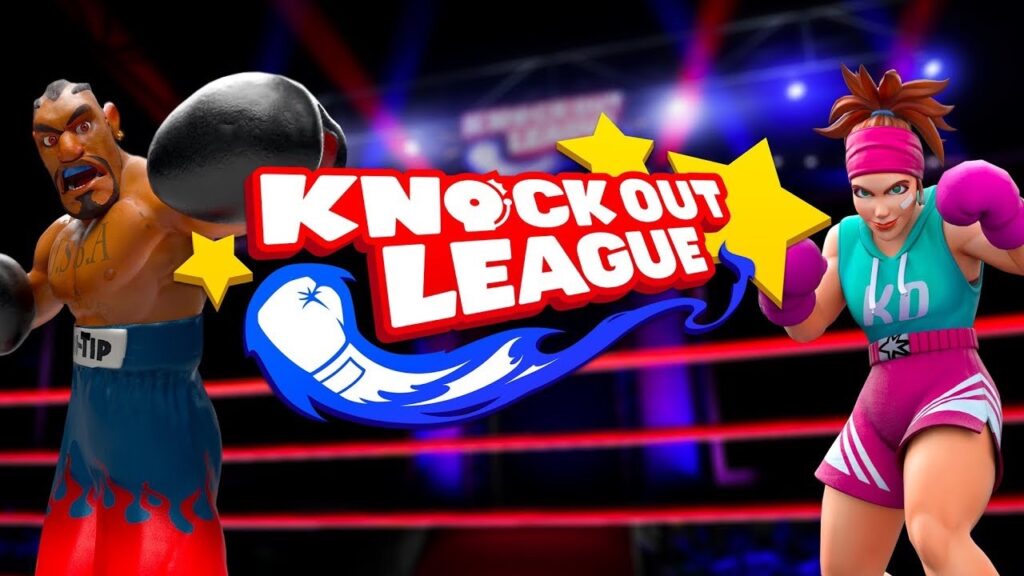 Knockout League inscription with characters